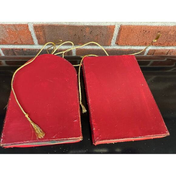 Vintage Handmade Christmas Shadow Box Ornaments Frosty and Old World Santa - Picture 2 of 4